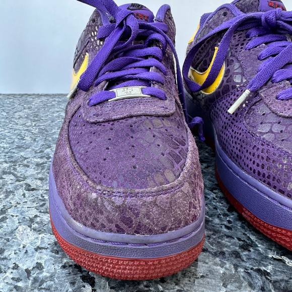 Nike Air Force 1 Low Premium Eddie Cruz. Size 12 Snake Skin “Lakers” West. main image 8